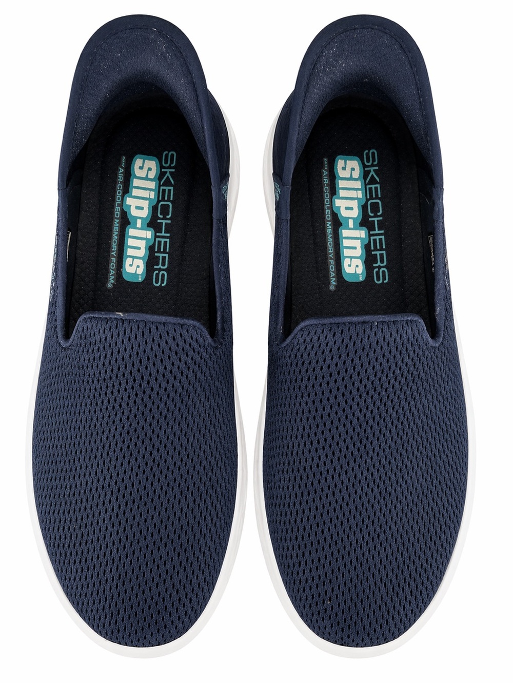 Skechers Slip-Ins Memory Foam Sneakers Size 9.5 Navy Comfort Shoes